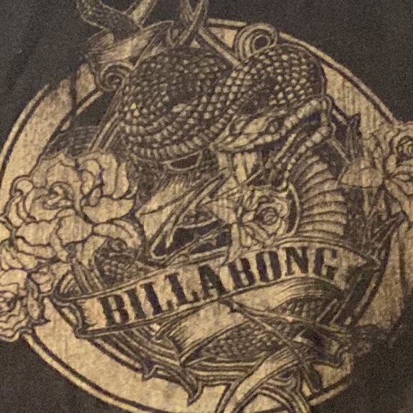 Billabong Adult Medium Short Sleeve Distressed Graphic Tee Shirt - Picture 3 of 5